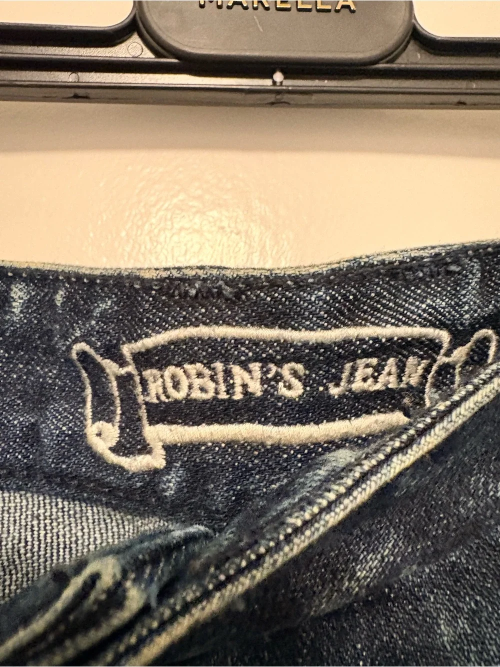 Robin's Jean Men's Dark Blue Distressed Straight Jeans